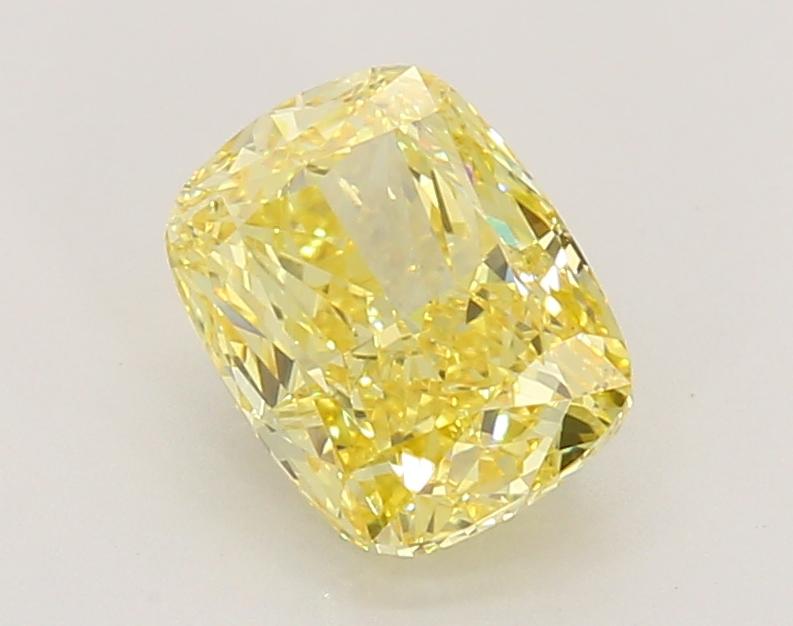 1.54 Ct. Fancy Vivid Yellow Cushion Lab Grown Diamond