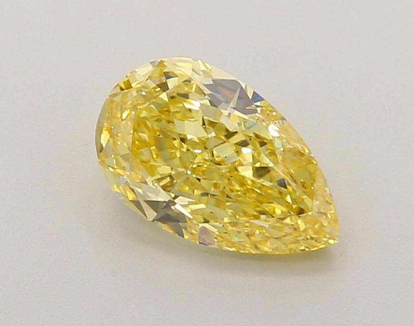 1.23 Ct. Fancy Vivid Yellow Pear Lab Grown Diamond