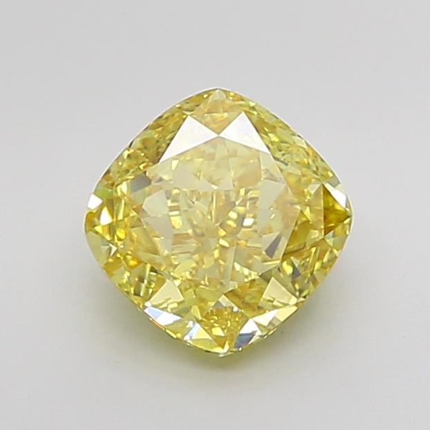 3.15 Ct. Fancy Intense Yellow Cushion Lab Grown Diamond