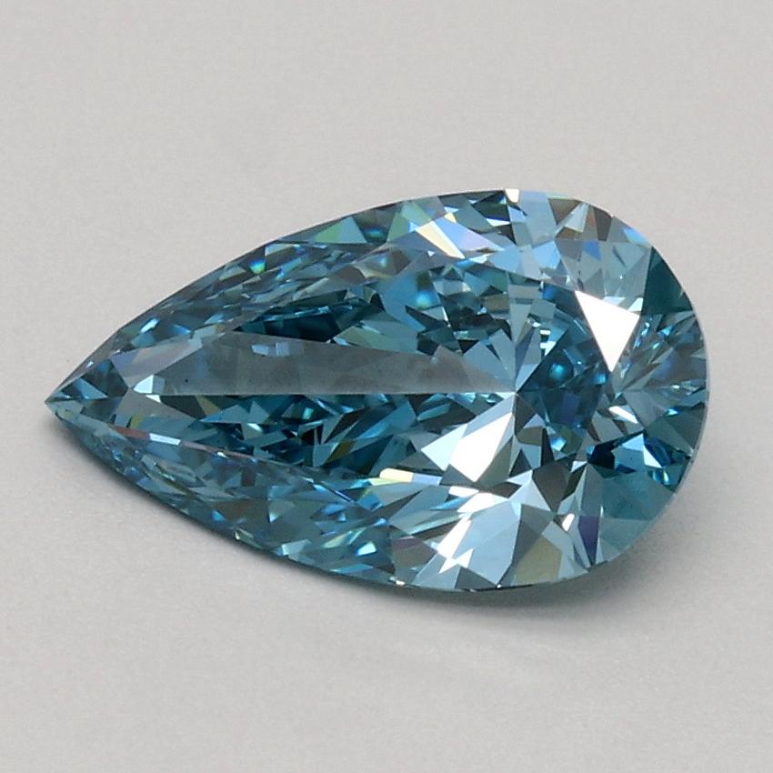 1.07 Ct. Fancy Vivid Blue Pear Lab Grown Diamond