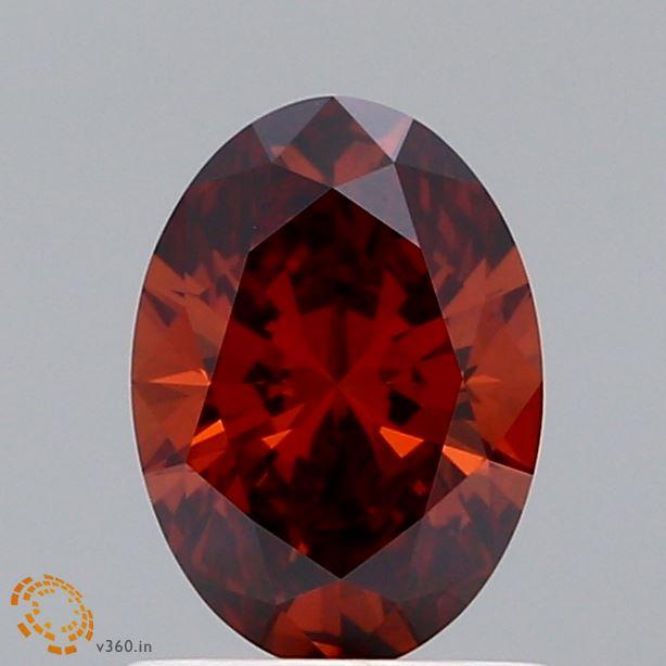1.03 Ct. Fancy Deep Orange Oval Lab Grown Diamond