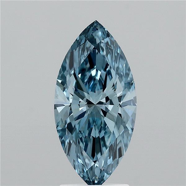 2.59 Ct. Fancy Vivid Blue Marquise Lab Grown Diamond
