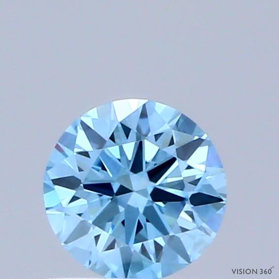 0.31 Ct. Fancy Vivid Blue Round Lab Grown Diamond