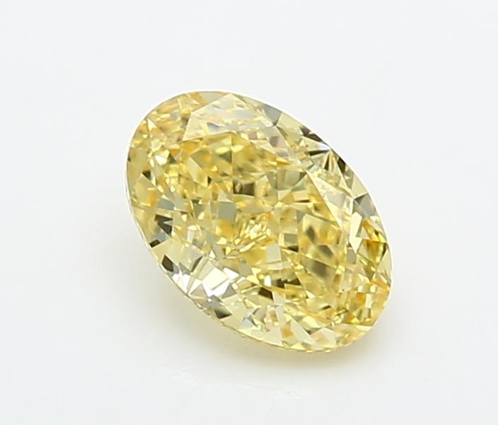 1.04 Ct. Fancy Intense  Yellow Oval Lab Grown Diamond