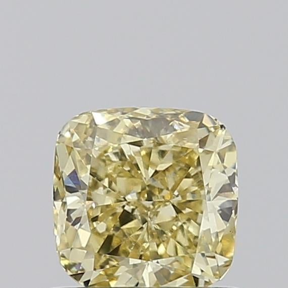 0.70 Ct. Fancy Yellow Cushion Lab Grown Diamond