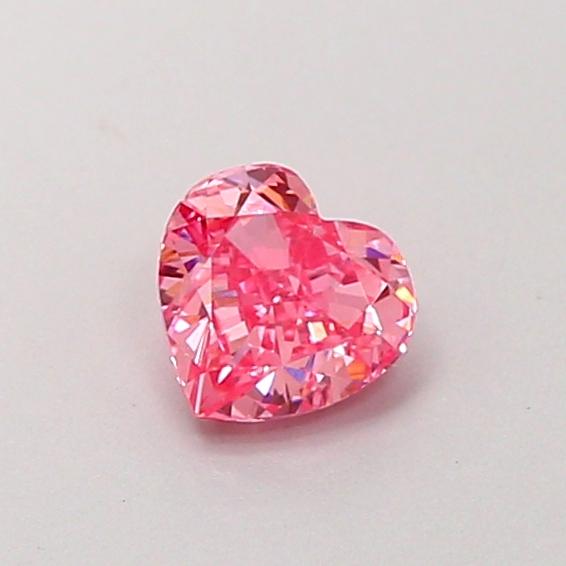 0.51 Ct. Fancy Vivid Pink Heart Lab Grown Diamond