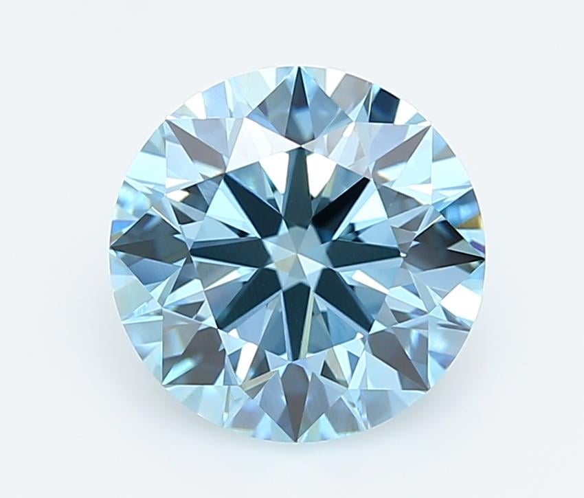 3.03 Ct. Fancy Vivid  Blue Round Lab Grown Diamond