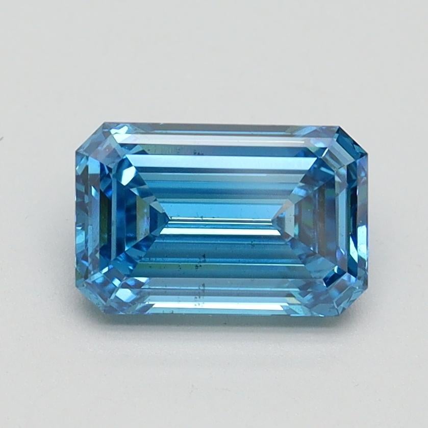 1.27 Ct. Fancy Vivid Blue Emerald Lab Grown Diamond