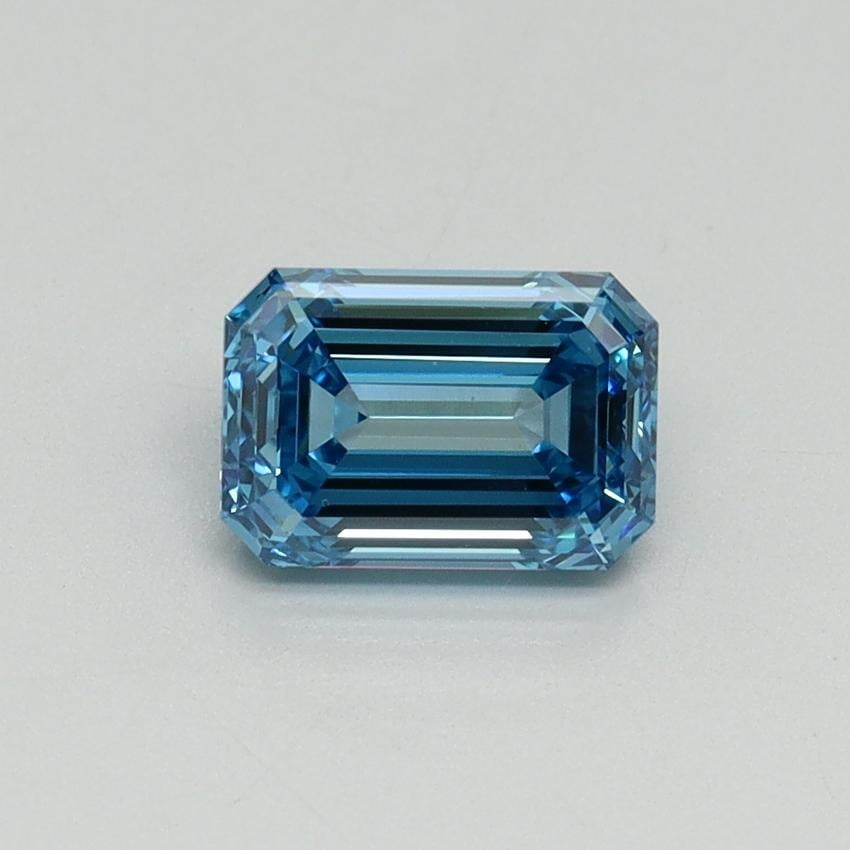 1.01 Ct. Fancy Vivid Blue Emerald Lab Grown Diamond