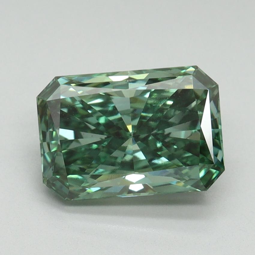 2.15 Ct. Fancy Vivid Green Radiant Lab Grown Diamond