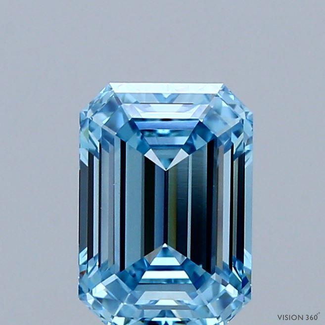 1.50 Ct. Fancy Vivid  Blue Emerald Lab Grown Diamond