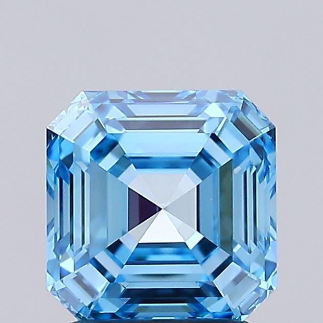 1.80 Ct. Fancy Vivid  Blue Asscher Lab Grown Diamond
