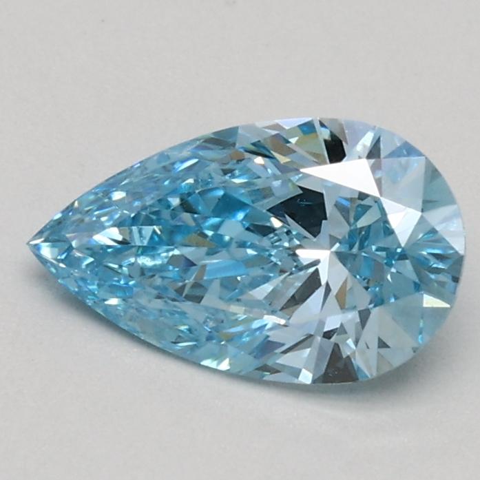 0.60 Ct. Fancy Vivid Blue Pear Lab Grown Diamond
