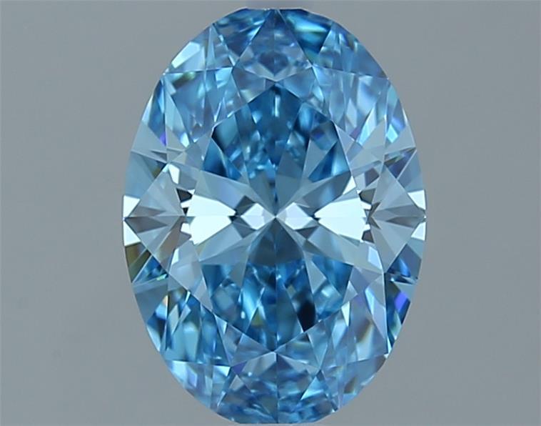 1.02 Ct. Fancy Vivid Blue Oval Lab Grown Diamond