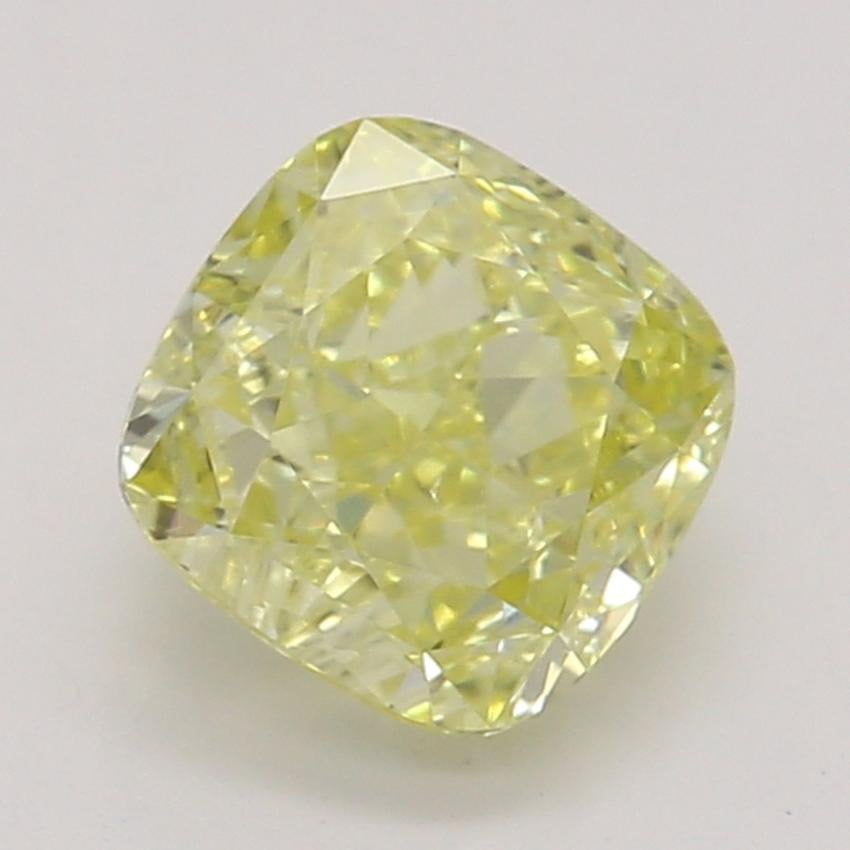 0.71 Ct. Fancy Intense Yellow Cushion Diamond