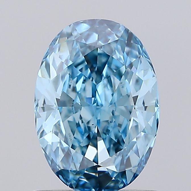 1.06 Ct. Fancy Vivid Blue Oval Lab Grown Diamond