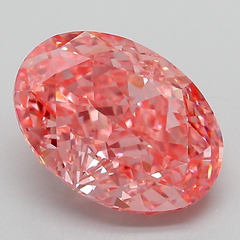 3.22 Ct. Fancy Vivid Pink Oval Lab Grown Diamond