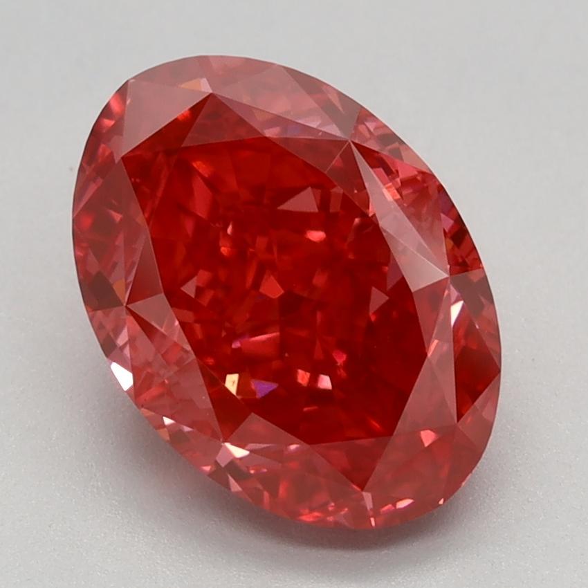 2.84 Ct. Fancy Vivid Pink Oval Lab Grown Diamond