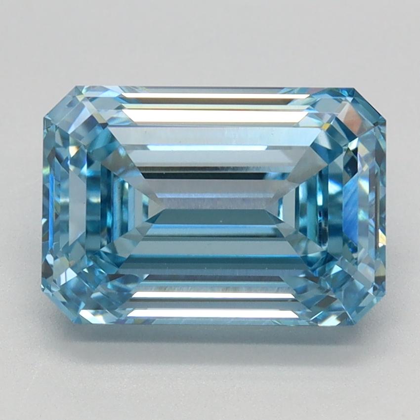 2.59 Ct. Fancy Intense Blue Emerald Lab Grown Diamond