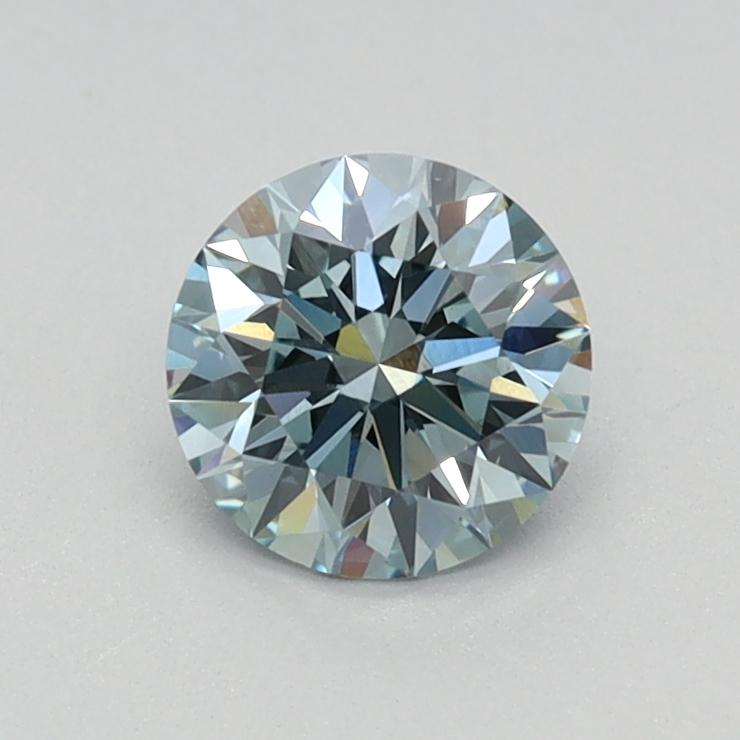 0.59 Ct. Fancy Intense Blue Round Lab Grown Diamond