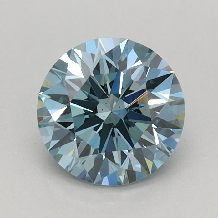 0.68 Ct. Fancy Vivid Blue Round Lab Grown Diamond