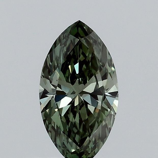 0.51 Ct. Fancy Vivid Green Marquise Lab Grown Diamond