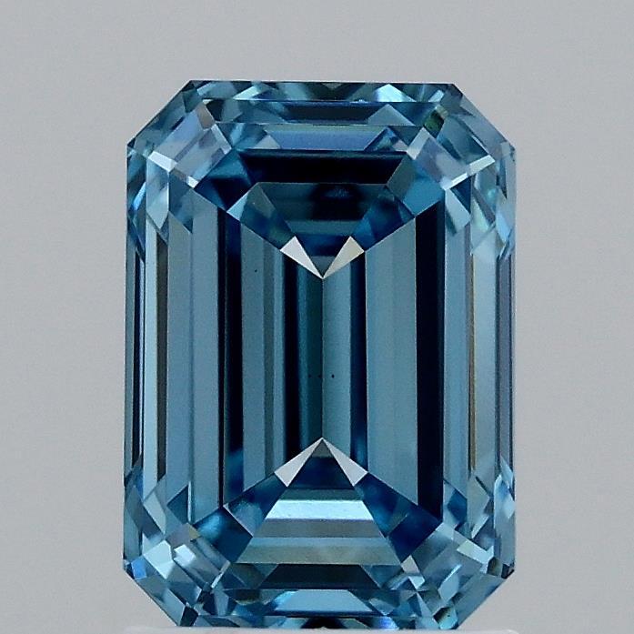 2.03 Ct. Fancy Vivid Blue Emerald Lab Grown Diamond