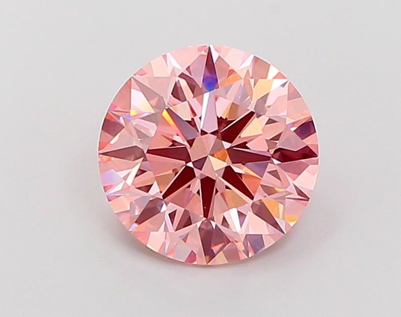 3.10 Ct. Fancy Vivid Pink Round Lab Grown Diamond