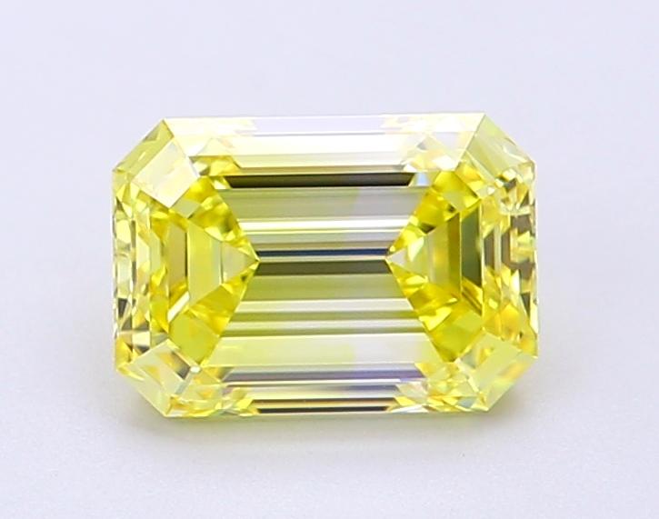 1.66 Ct. Fancy Vivid  Yellow Emerald Lab Grown Diamond
