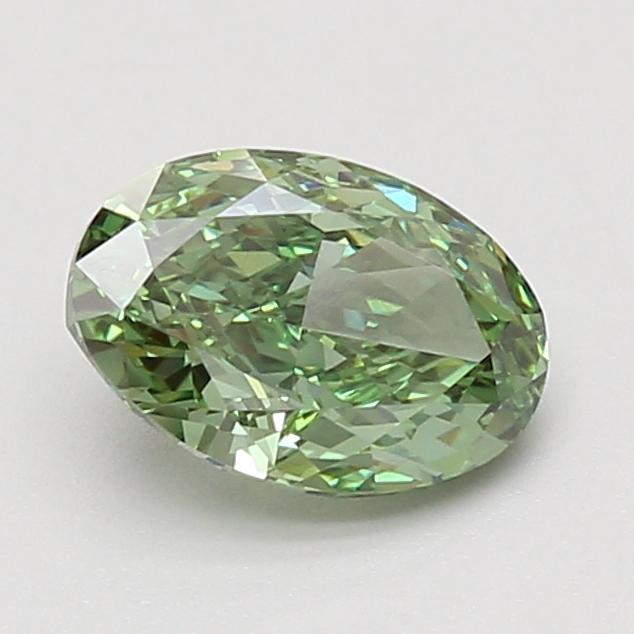 1.46 Ct. Fancy Vivid Green Oval Lab Grown Diamond