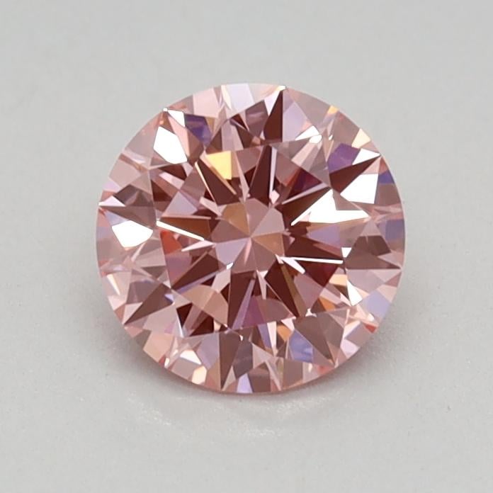 0.50 Ct. Fancy Vivid Pink Round Lab Grown Diamond