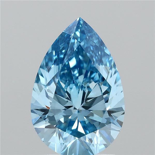2.00 Ct. Fancy Vivid Blue Pear Lab Grown Diamond