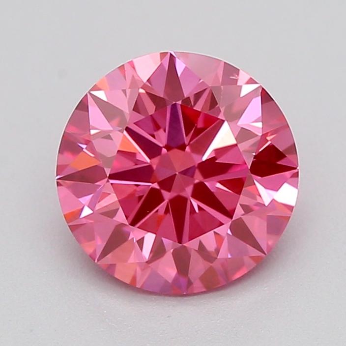 0.75 Ct. Fancy Vivid  Pink Round Lab Grown Diamond