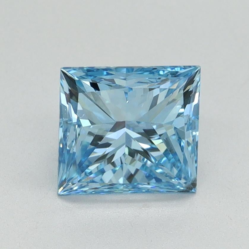 1.51 Ct. Fancy Vivid Blue Princess Lab Grown Diamond