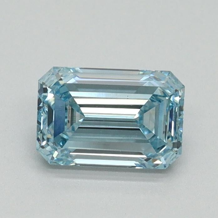 0.73 Ct. Fancy Intense Blue Emerald Lab Grown Diamond