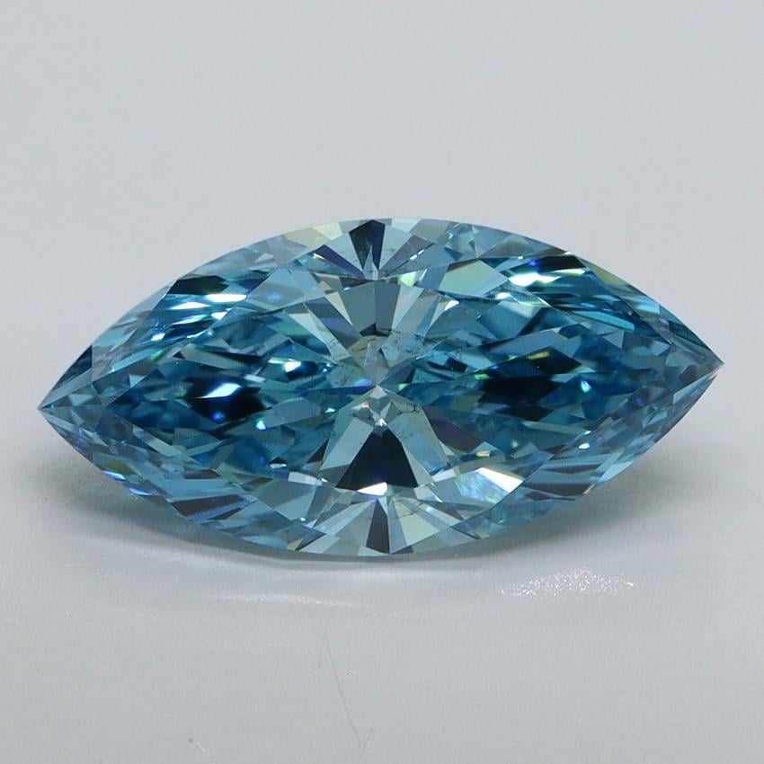 2.27 Ct. Fancy Vivid Blue Marquise Lab Grown Diamond