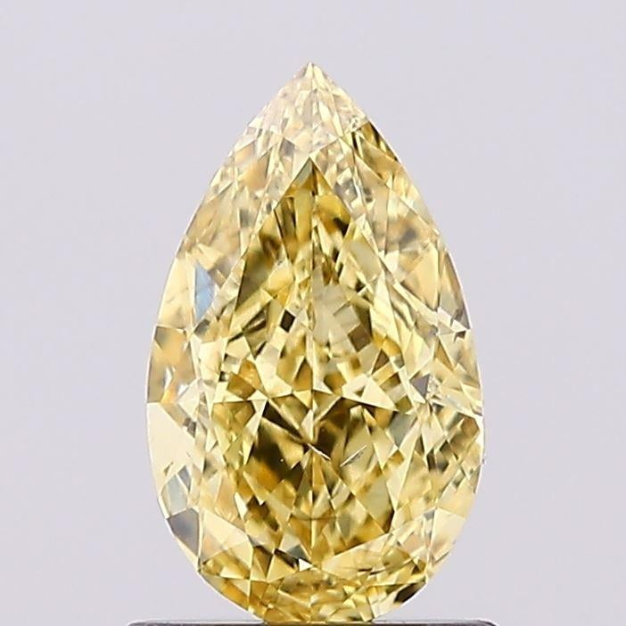 1.04 Ct. Fancy Vivid Yellow Pear Lab Grown Diamond
