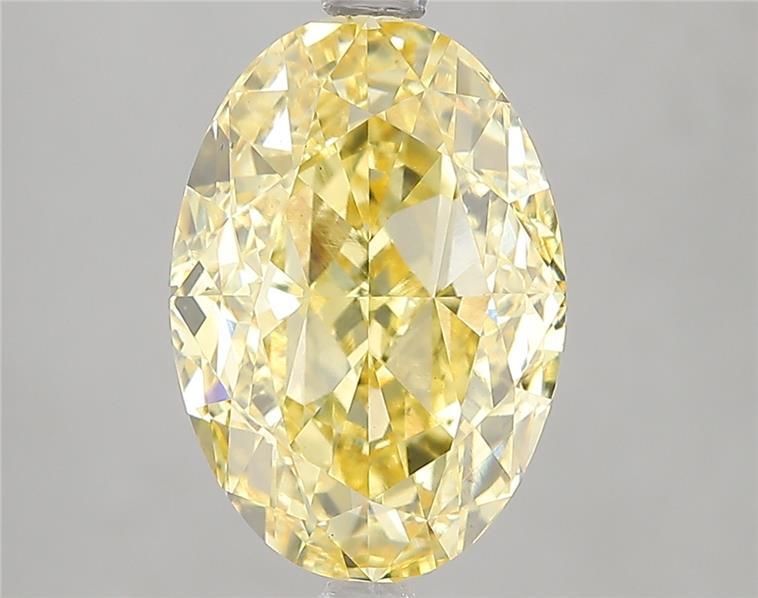 5.01 Ct. Fancy Vivid Yellow Oval Lab Grown Diamond
