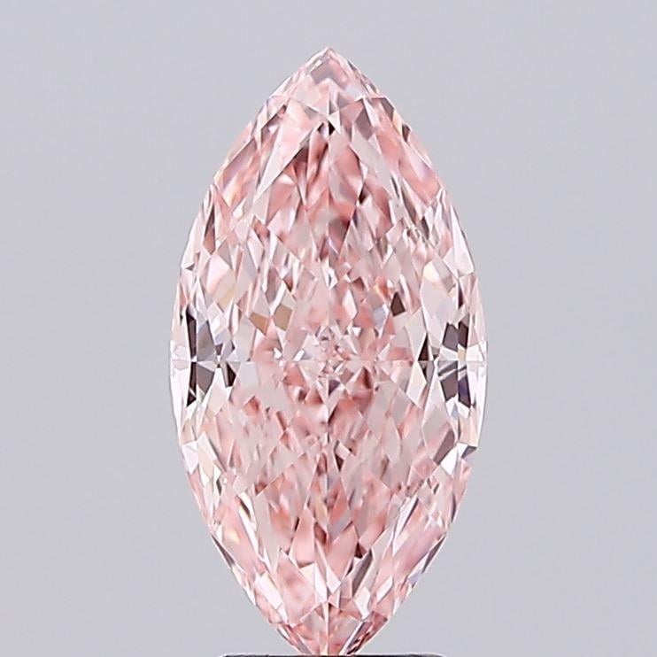 3.04 Ct. Fancy Vivid Pink Marquise Lab Grown Diamond