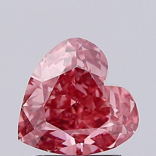1.59 Ct. Fancy Vivid Pink Heart Lab Grown Diamond