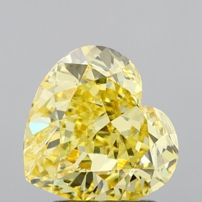 2.22 Ct. Fancy Vivid Yellow Heart Lab Grown Diamond