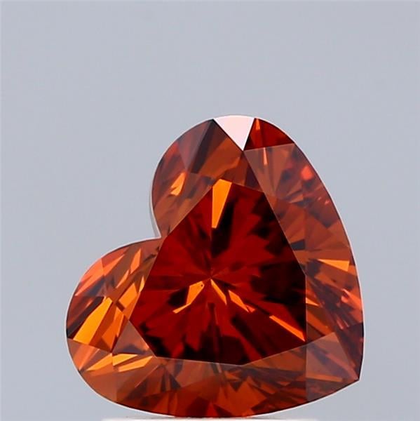 2.00 Ct. Fancy Deep Orange Heart Lab Grown Diamond