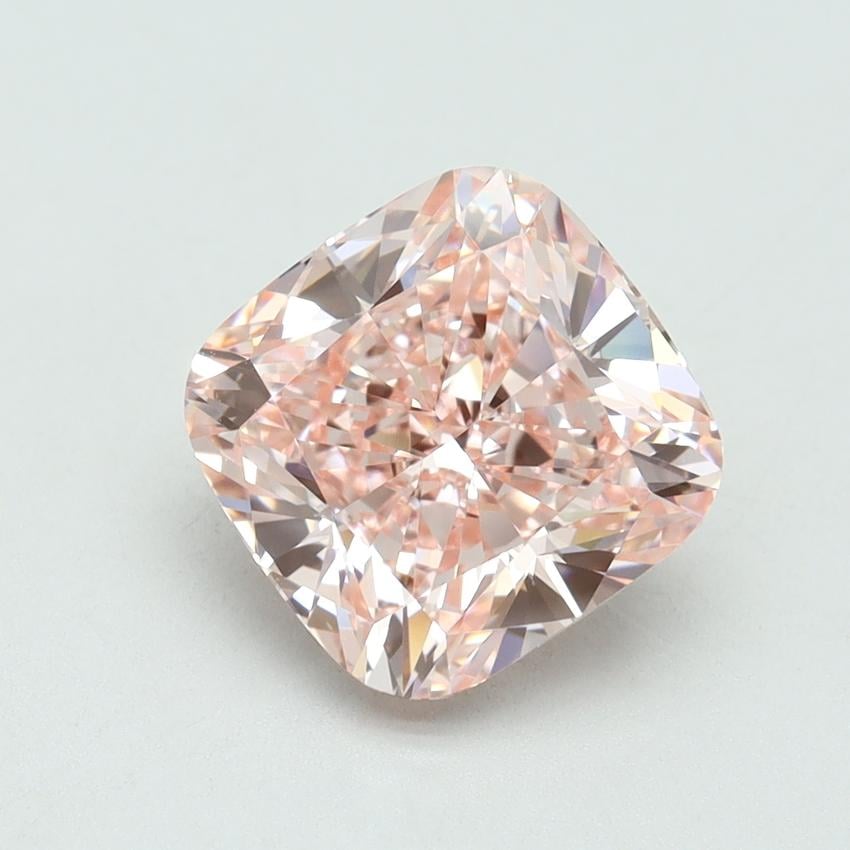 3.05 Ct. Fancy Intense Pink Cushion Lab Grown Diamond
