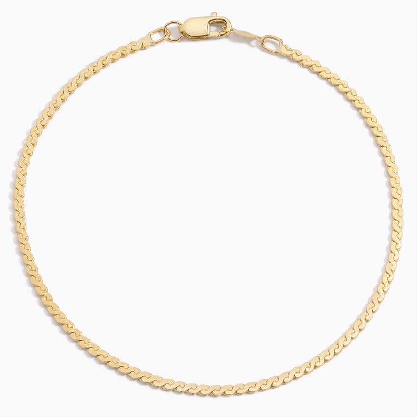 14K Yellow Gold Camden 6 in. Serpentine Chain Bracelet