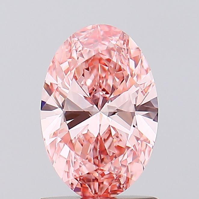 1.05 Ct. Fancy Vivid Pink Oval Lab Grown Diamond