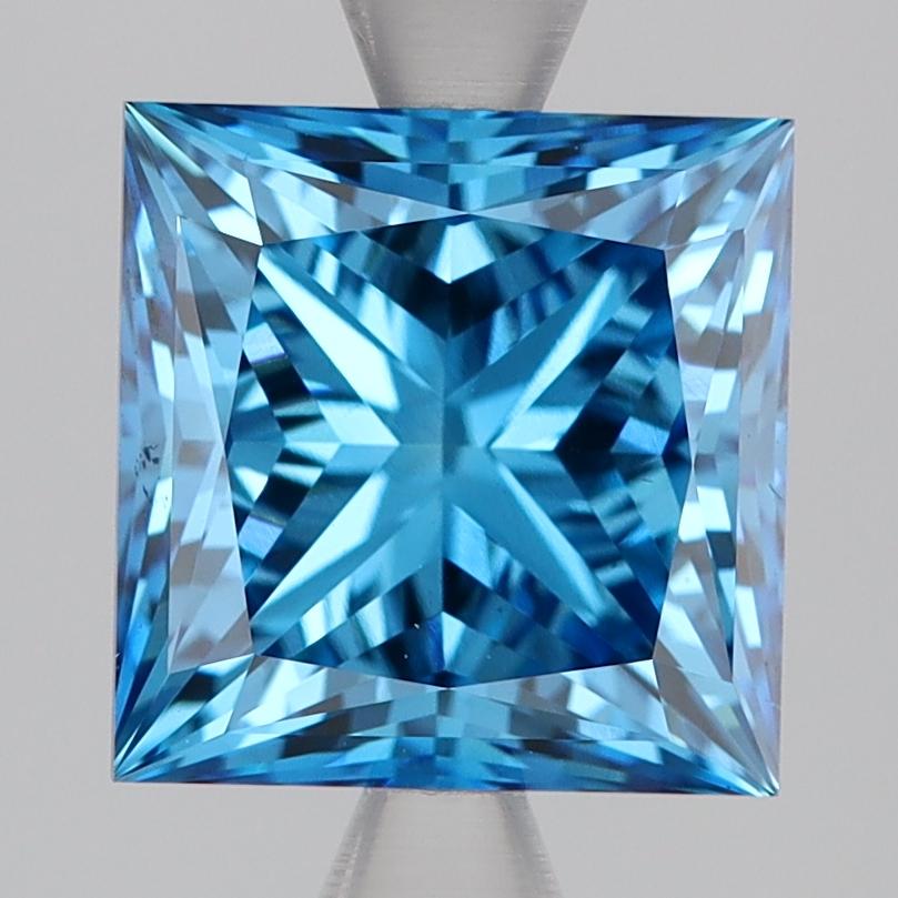 3.08 Ct. Fancy Deep Blue Princess Lab Grown Diamond