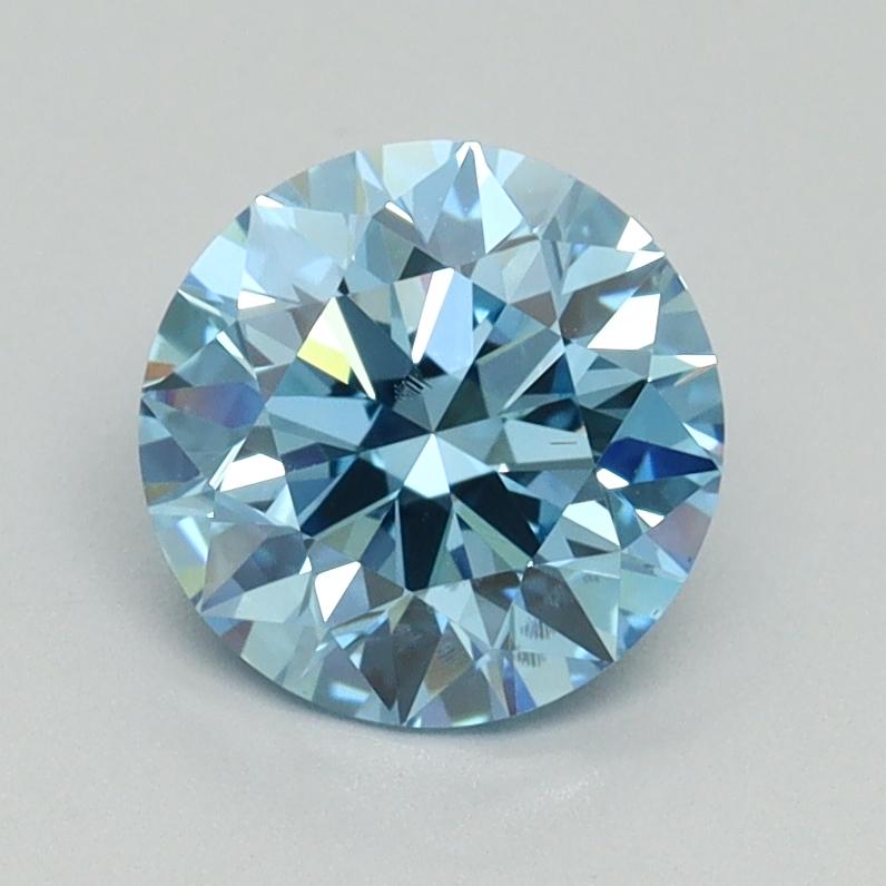 1.32 Ct. Fancy Vivid Blue Round Lab Grown Diamond