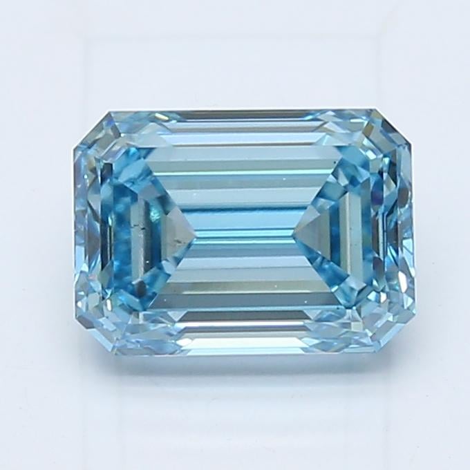 2.01 Ct. Fancy Intense Blue Emerald Lab Grown Diamond