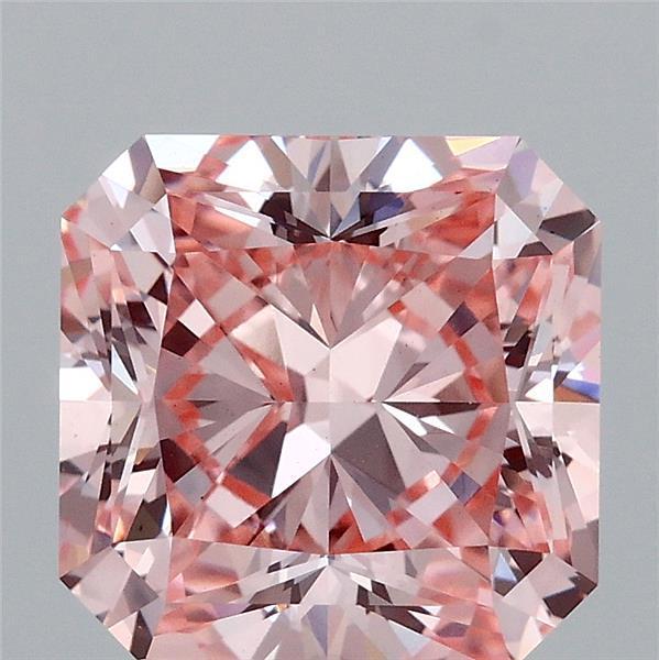 3.09 Ct. Fancy Vivid Pink Radiant Lab Grown Diamond