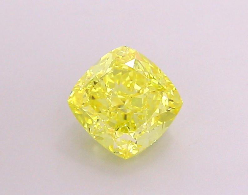 1.75 Ct. Fancy Vivid Yellow Cushion Lab Grown Diamond